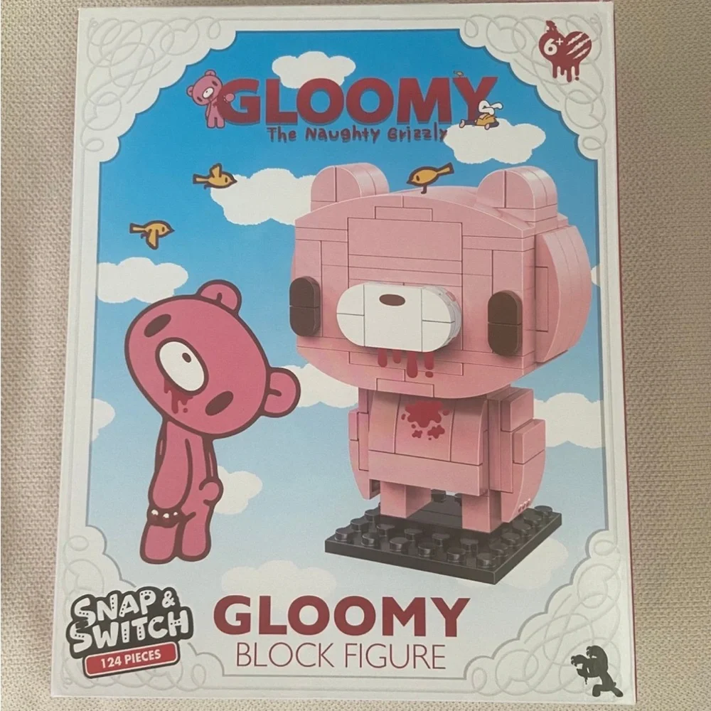 Gloomy Bear the Naughty Grizzly Snap & Switch Block Figure NIB 124 Pieces